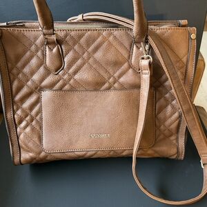 Gussaci Tan Quilted Shoulder Bag